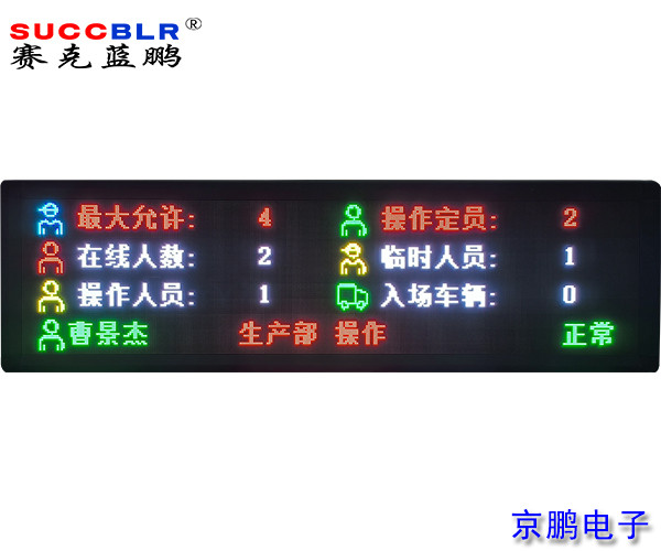 【門禁式定員監(jiān)控系統(tǒng)設(shè)備】賽克藍鵬SUCCBLR定員室外P4全彩LED顯示屏